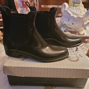 Black patent leather Jeffrey Campbell raincoats Sz 40